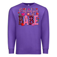 Purple valentine babe Premium Sweatshirt - NancyCooperArtShop