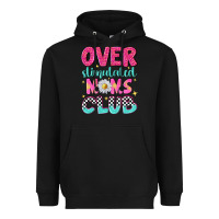 Black over stimulated moms club Heavyweight Hoodie - NancyCooperArtShop