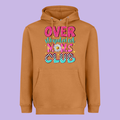 Over Stimulated Moms Club Heavyweight Hoodie Designed By Nancycooperartshop