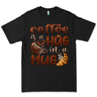 Black coffee is a hug in a mug Premium Tee - BarkalooDesign