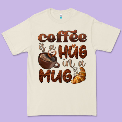 Coffee Is A Hug In A Mug Premium Tee Designed By Barkaloodesign
