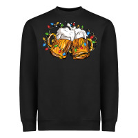 Beer With Christmas Lights Heavyweight Sweatshirt | Teevron