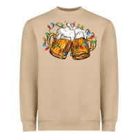 Mushroom beer with christmas lights Heavyweight Sweatshirt - FaDigitalArtStudio