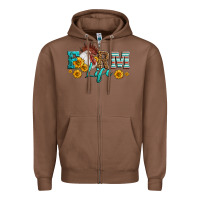 Chestnut Western Farm Life Rooster Head Zipper Hoodie - LillyAllenDesigns