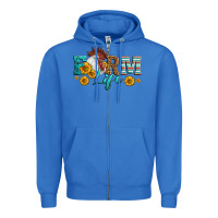 True Royal Western Farm Life Rooster Head Zipper Hoodie - LillyAllenDesigns