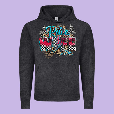 Race Wife Vintage Hoodie Designed By Zillion Design Studio