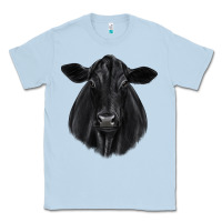 Dusty Blue black angus Classic Tee - JahusDesignShop