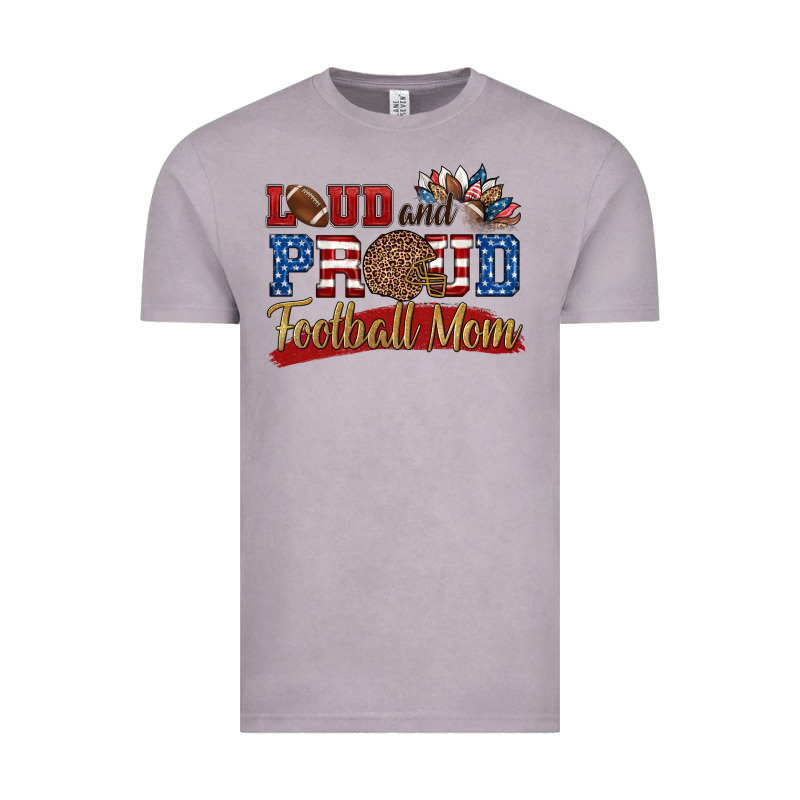 Loud And Proud Football Mom Vintage Tee by HRA Design Shop | Teevron