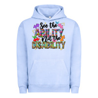 Pigment Grape Ice see the ability not the disability Urban Hoodie - NancyCooperArtShop
