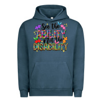 Pigment Midnight Navy see the ability not the disability Urban Hoodie - NancyCooperArtShop