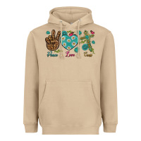 Mushroom peace love cross Heavyweight Hoodie - NancyCooperArtShop