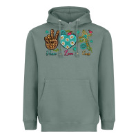 Sage peace love cross Heavyweight Hoodie - NancyCooperArtShop