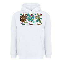 White peace love cross Heavyweight Hoodie - NancyCooperArtShop