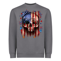 Storm 4th of July skull American flag Heavyweight Sweatshirt - Neo Western