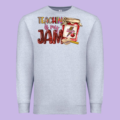 Teaching Is My Jam Premium Sweatshirt Designed By Nancycooperartshop