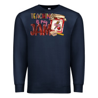 Navy teaching is my jam Premium Sweatshirt - NancyCooperArtShop