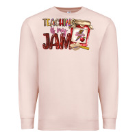 Pale Pink teaching is my jam Premium Sweatshirt - NancyCooperArtShop