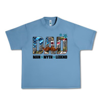 Pebble Blue dad man myth legend Urban Heavy Tee - HRA Design Shop