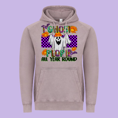 I Ghost People All Year Round Vintage Hoodie Designed By Texasbilliewilder