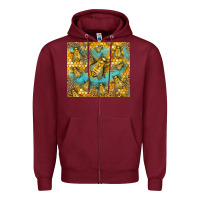 Burgundy Bumble Bees Zipper Hoodie - LillyAllenDesigns