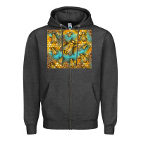 Charcoal Heather Bumble Bees Zipper Hoodie - LillyAllenDesigns