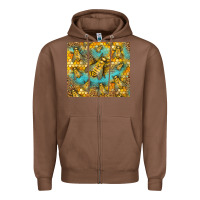 Chestnut Bumble Bees Zipper Hoodie - LillyAllenDesigns