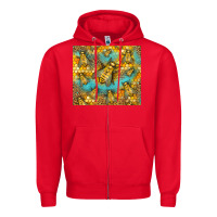 Red Bumble Bees Zipper Hoodie - LillyAllenDesigns
