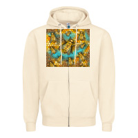 Sandshell Bumble Bees Zipper Hoodie - LillyAllenDesigns