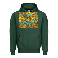 Sports Green Bumble Bees Zipper Hoodie - LillyAllenDesigns