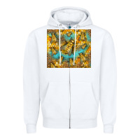 White Bumble Bees Zipper Hoodie - LillyAllenDesigns