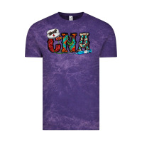 Cloud Purple cna Vintage Tee - CowhideDigitalArt