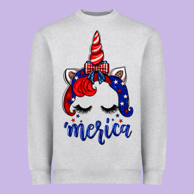 4th Of July Unicorn Heavyweight Sweatshirt Designed By Neo Western