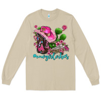Cowgirl Vibes With Boots And Gun Long Sleeve Tee | Teevron