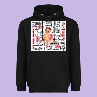 Self Care Heavyweight Hoodie Designed By Maliassmallbusiness