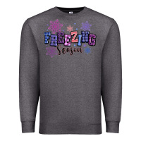 Charcoal Heather freezing season Premium Sweatshirt - MaliasSmallBusiness
