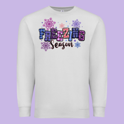 Freezing Season Premium Sweatshirt Designed By Maliassmallbusiness