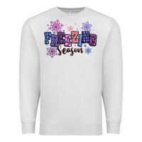 Oatmeal Heather freezing season Premium Sweatshirt - MaliasSmallBusiness