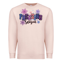Pale Pink freezing season Premium Sweatshirt - MaliasSmallBusiness
