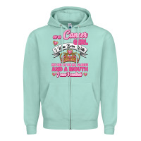 Seafoam As A Cancer Girl I Was Born With My Heart On My Sleeve And A Mouth Zipper Hoodie - Jasminsmagicworld