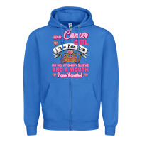 True Royal As A Cancer Girl I Was Born With My Heart On My Sleeve And A Mouth Zipper Hoodie - Jasminsmagicworld