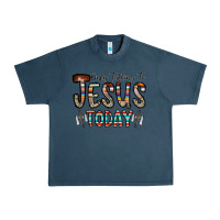 Midnight Navy only talking jesus today Urban Heavy Tee - CowhideDigitalArt