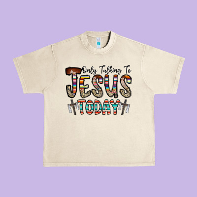 Only Talking Jesus Today Urban Heavy Tee Designed By Cowhidedigitalart