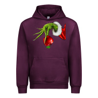Mauve Wine Christmas Character Urban Hoodie - NancyCooperArtShop