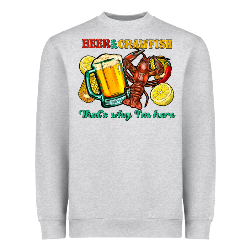 Beer&crawfish That's Why I'm Here Heavyweight Sweatshirt by FaDigitalArtStudio | Teevron