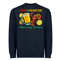 Navy beer&crawfish that's why i'm here Heavyweight Sweatshirt - FaDigitalArtStudio