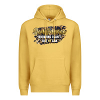 Antique Gold god fidence knowing i can't but he can Premium Hoodie - Artiststas