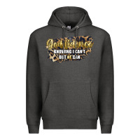 Charcoal Heather god fidence knowing i can't but he can Premium Hoodie - Artiststas