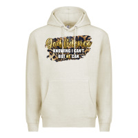 Oatmeal Heather god fidence knowing i can't but he can Premium Hoodie - Artiststas
