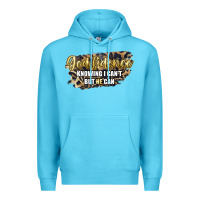 Ocean Blue god fidence knowing i can't but he can Premium Hoodie - Artiststas