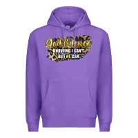 Purple god fidence knowing i can't but he can Premium Hoodie - Artiststas